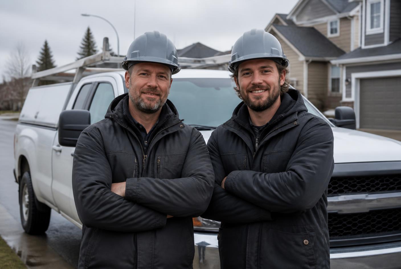 Coast View Contracting crew on a Calgary residential job site